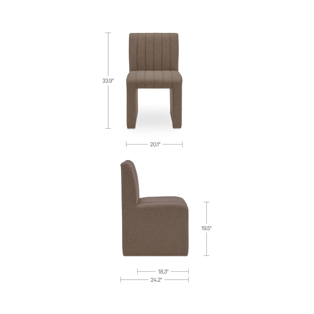 Sally Dining Chair Light Brown - 9