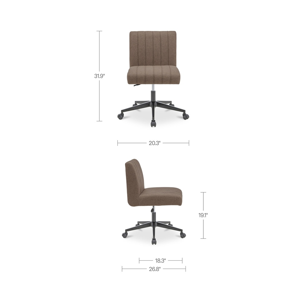 Sally Office Chair Light Brown - 7