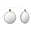 Cameo Mirror Aged Brass - 2
