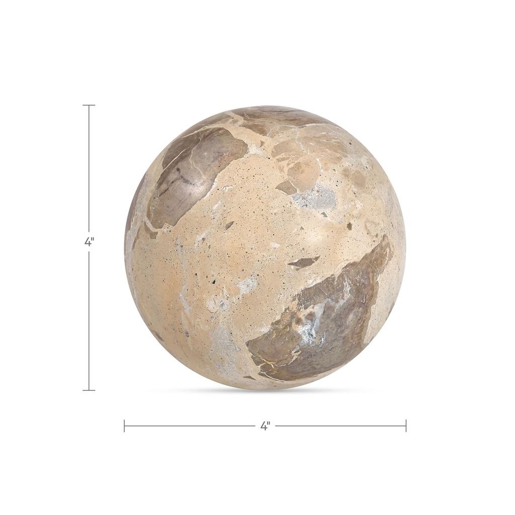 Odessa Sphere Tabletop Accent Tendu Beige Marble - 2
