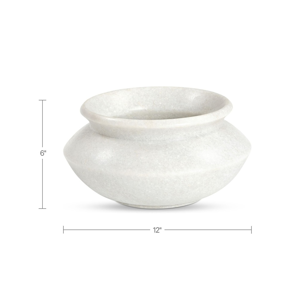 Romano Vessel White Marble - 2