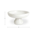 Palermo Pedestal Bowl White Marble - 2