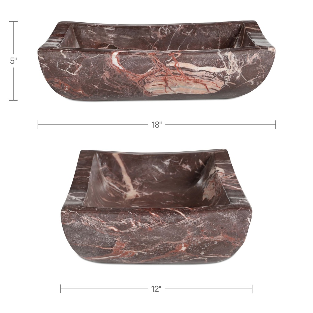 Piero Basin Deep Red Marble - 2