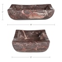 Piero Basin Deep Red Marble - 2