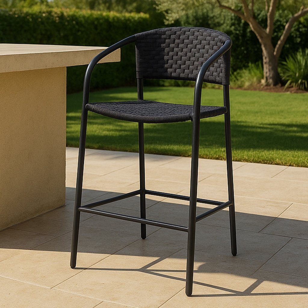 Zola Outdoor Bar Stool Dark Brown - 6