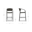 Zola Outdoor Bar Stool Dark Brown - 8