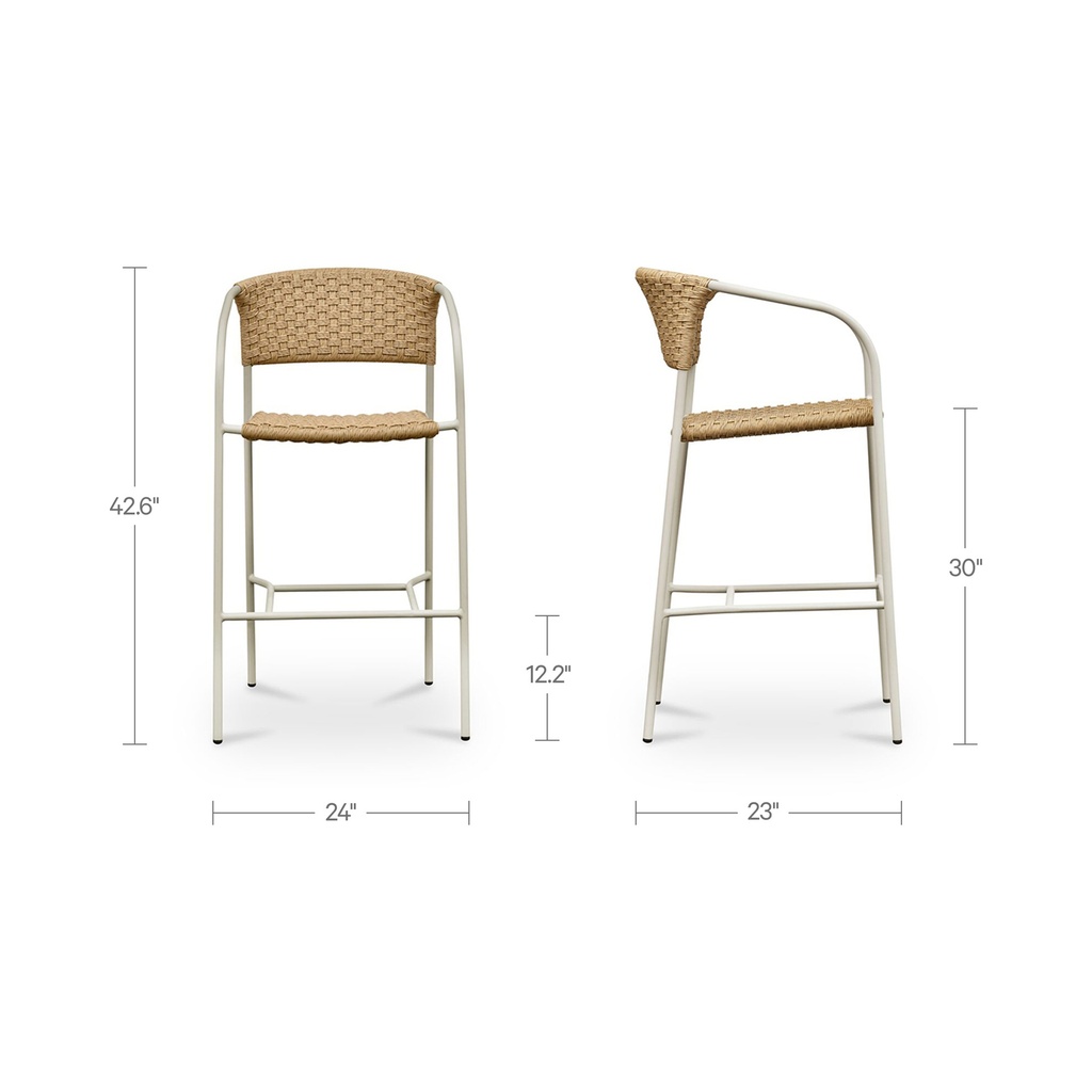 Zola Outdoor Bar Stool Natural - 8