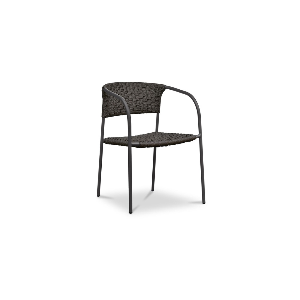 Zola Outdoor Dining Chair Dark Brown-Set Of Two - 1