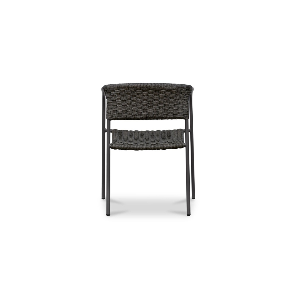Zola Outdoor Dining Chair Dark Brown-Set Of Two - 4
