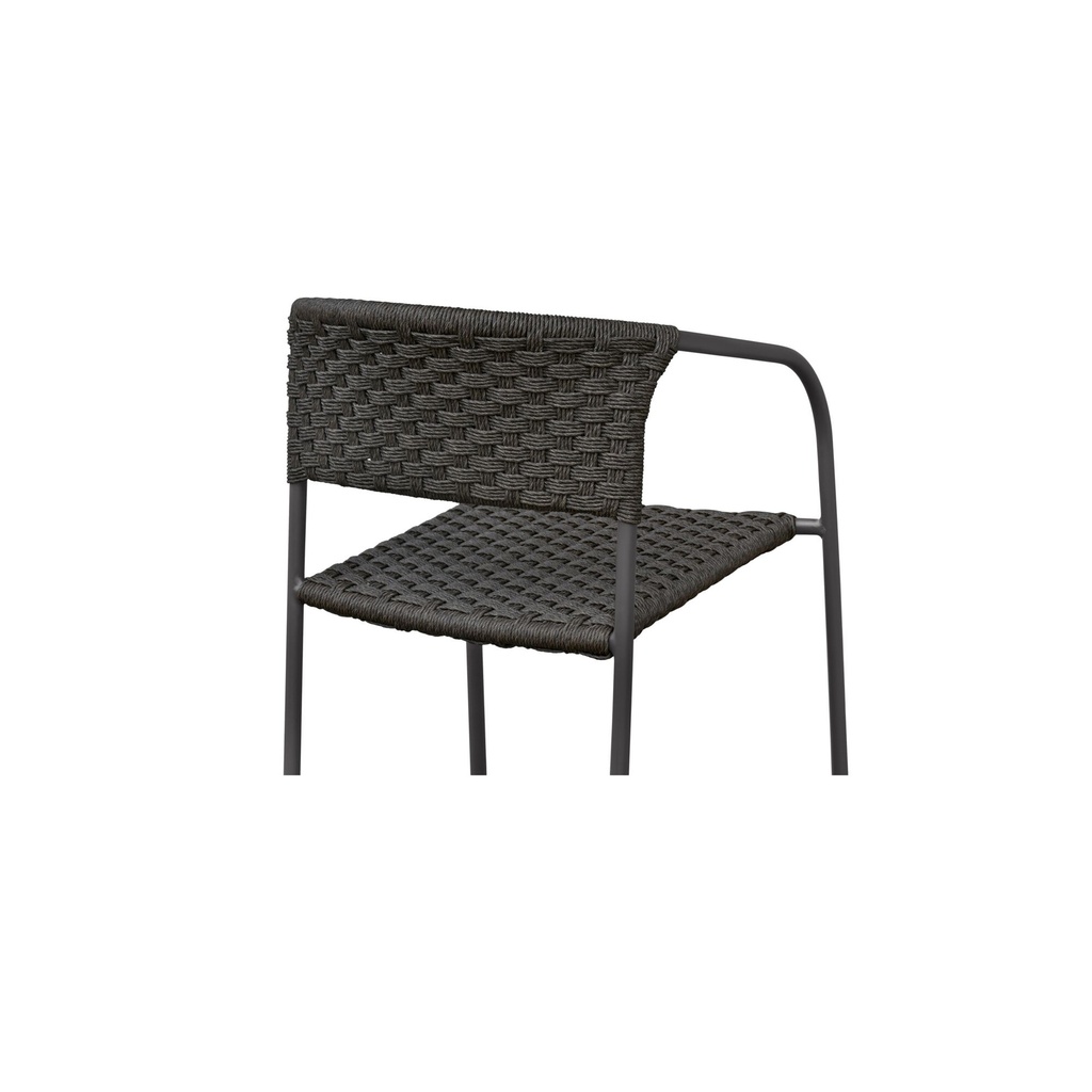Zola Outdoor Dining Chair Dark Brown-Set Of Two - 5