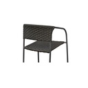 Zola Outdoor Dining Chair Dark Brown-Set Of Two - 5
