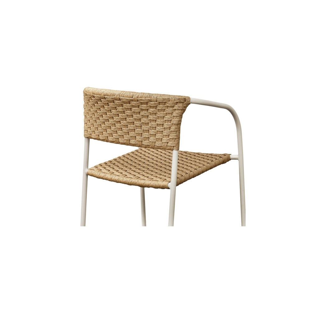 Zola Outdoor Dining Chair Natural-Set Of Two - 5