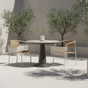 Zola Outdoor Dining Chair Natural-Set Of Two - 7