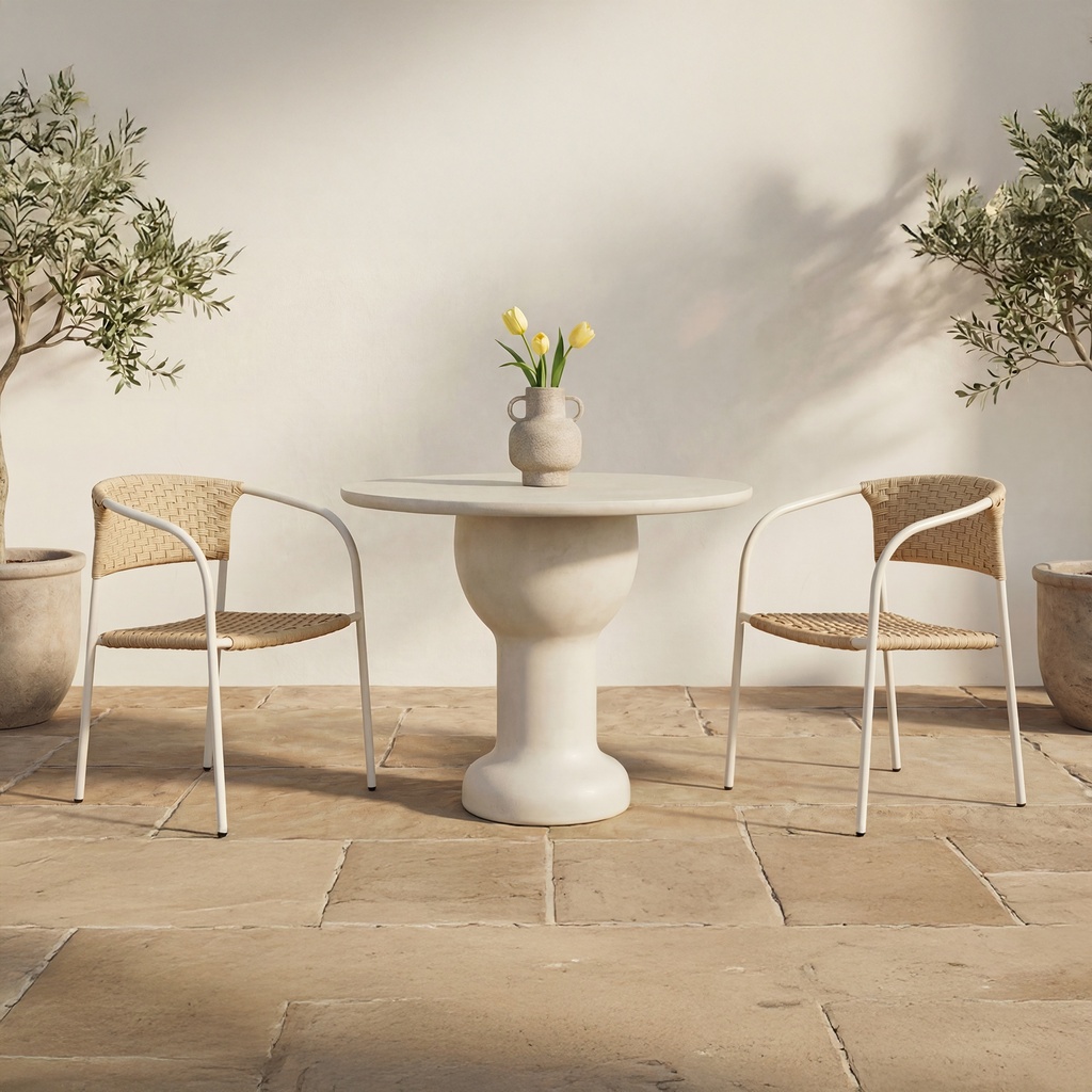 Zola Outdoor Dining Chair Natural-Set Of Two - 8