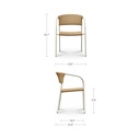 Zola Outdoor Dining Chair Natural-Set Of Two - 9