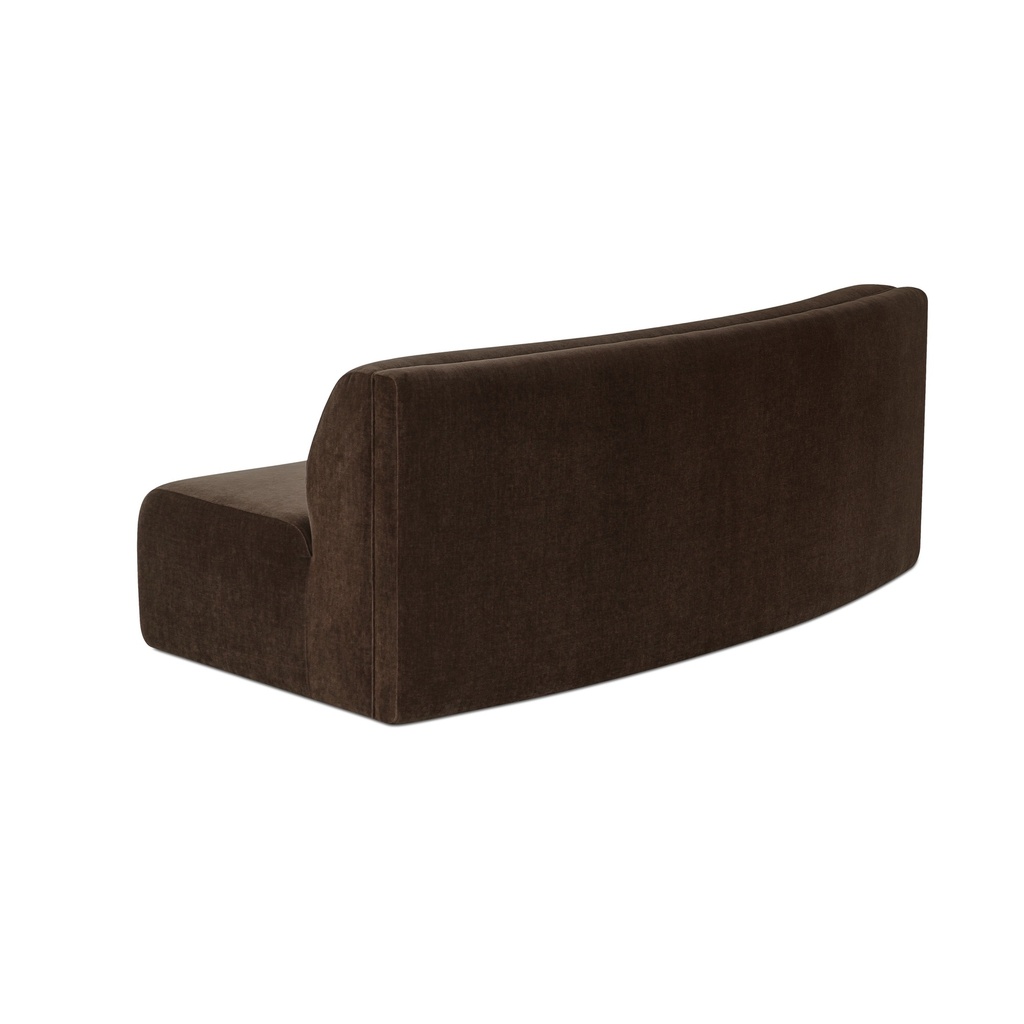 Naomi Concave Sofa Dark Brown - 1