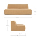 Naomi Convex Sofa Golden Yellow - 11