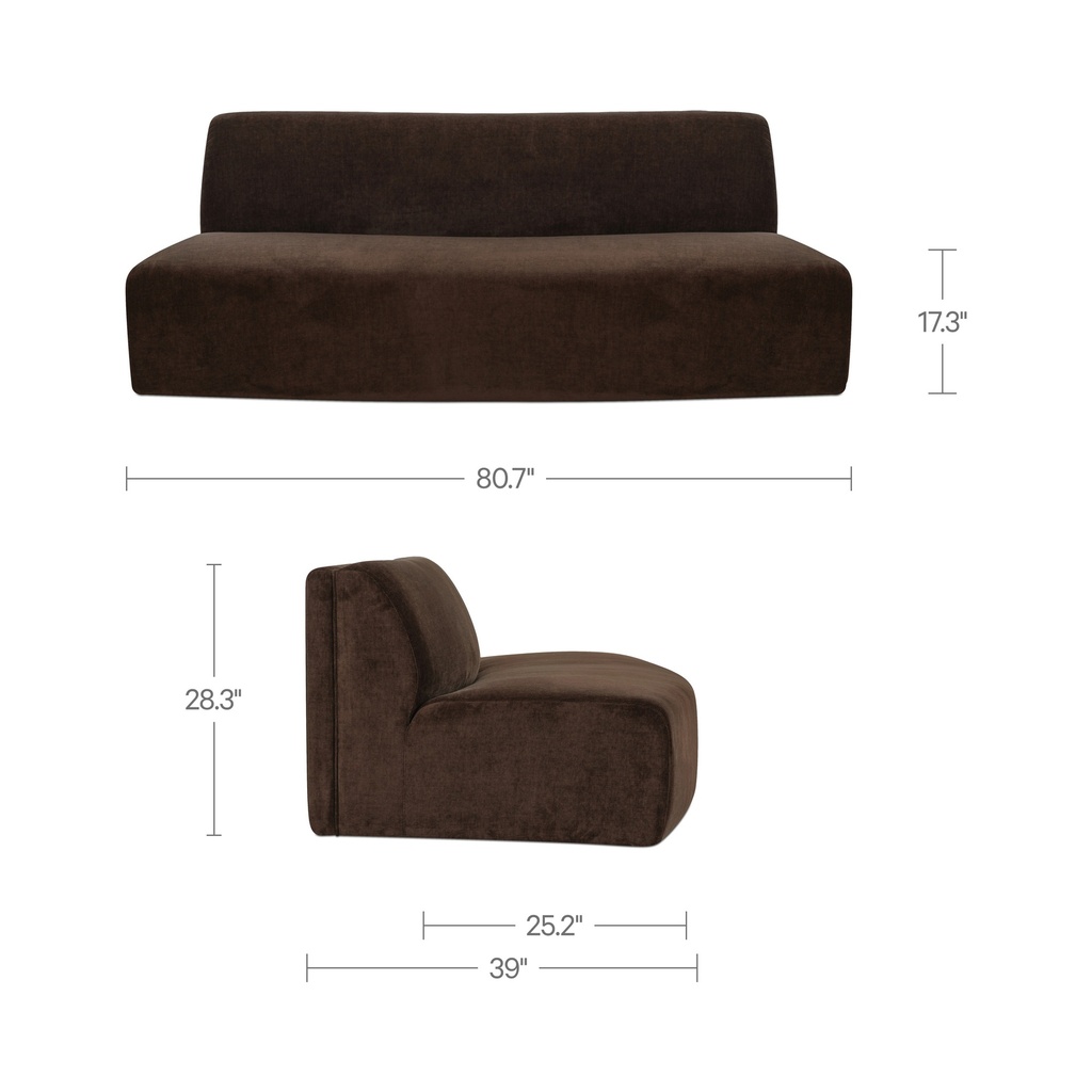 Naomi Convex Sofa Dark Brown - 8