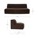Naomi Convex Sofa Dark Brown - 8