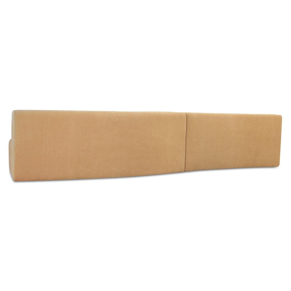 Naomi 2 Piece Wave Modular Sectional Golden Yellow - 1