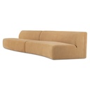 Naomi 2 Piece Wave Modular Sectional Golden Yellow - 3