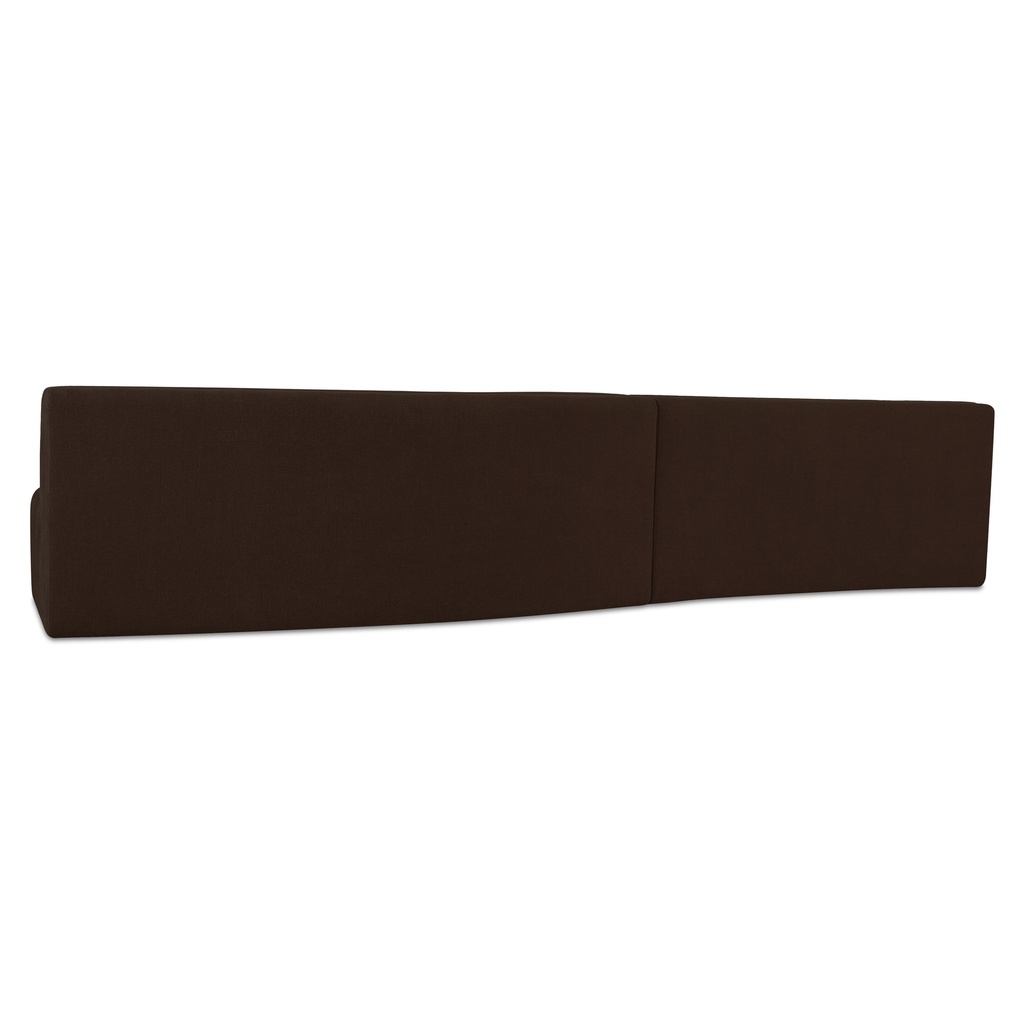 Naomi 2 Piece Wave Modular Sectional Dark Brown - 1