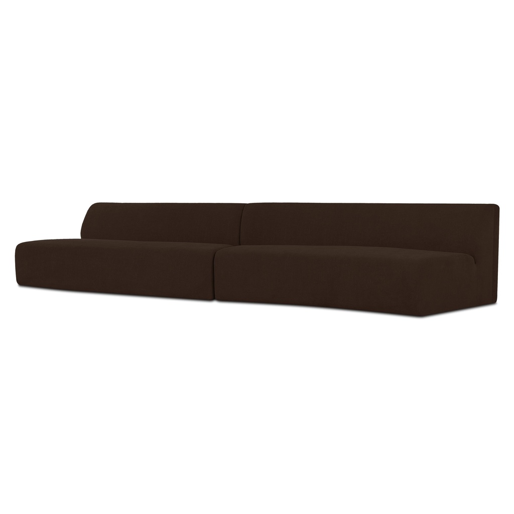 Naomi 2 Piece Wave Modular Sectional Dark Brown - 2
