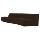 Naomi 2 Piece Wave Modular Sectional Dark Brown - 3