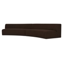 Naomi 2 Piece Concave Modular Sectional Dark Brown - 2