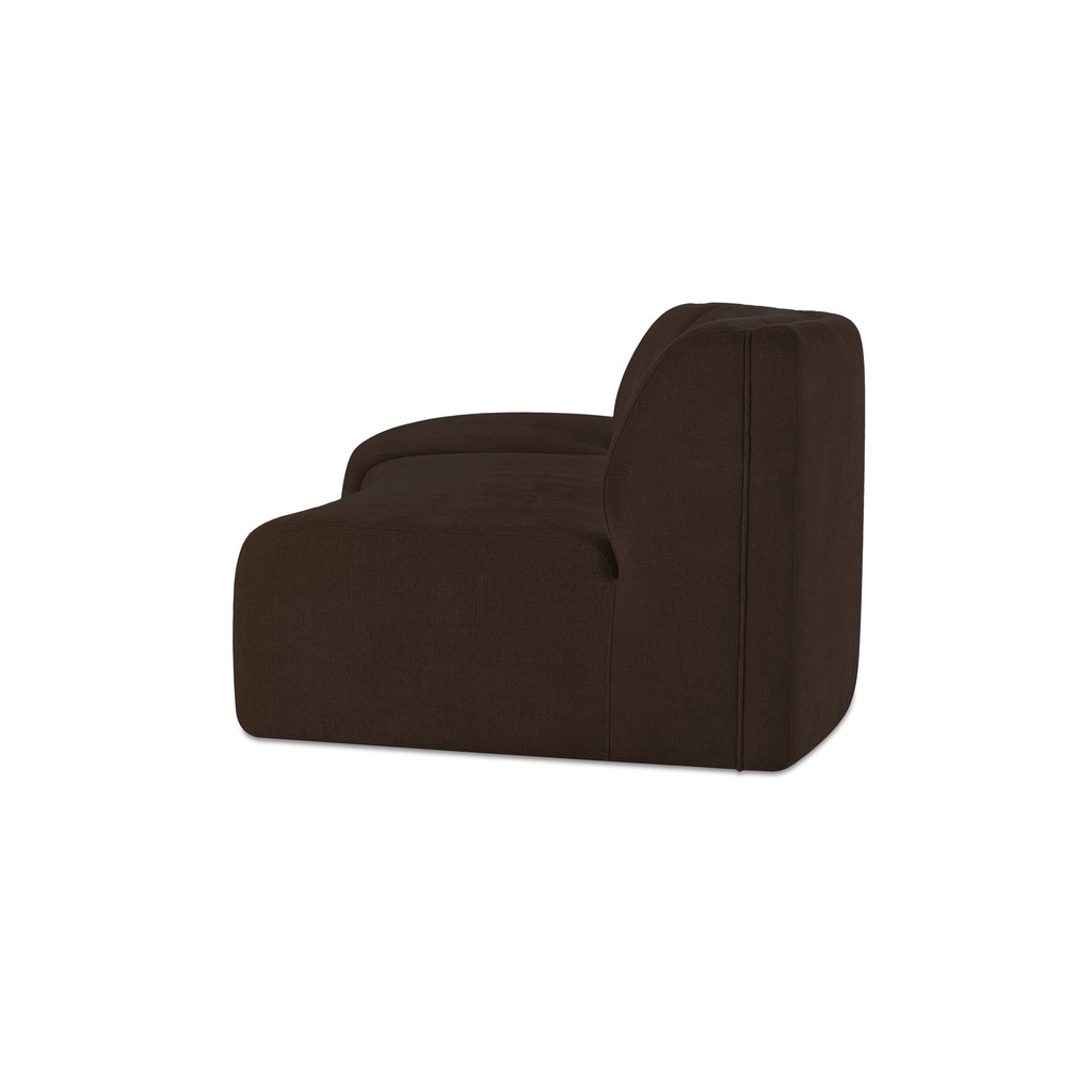 Naomi 2 Piece Concave Modular Sectional Dark Brown - 3