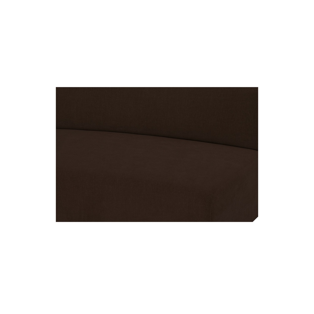Naomi 2 Piece Concave Modular Sectional Dark Brown - 5