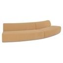 Naomi 2 Piece Convex Modular Sectional Golden Yellow - 1