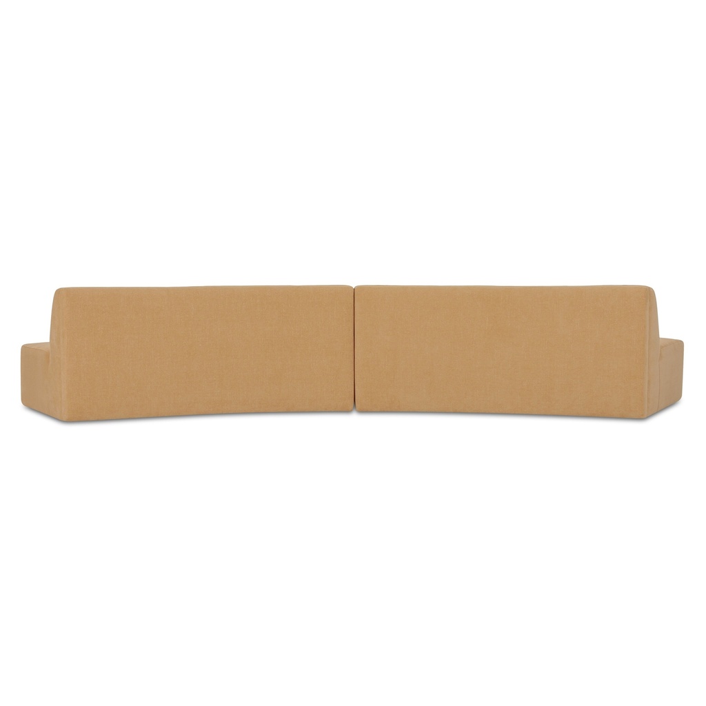 Naomi 2 Piece Convex Modular Sectional Golden Yellow - 4