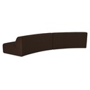 Naomi 2 Piece Convex Modular Sectional Dark Brown - 1