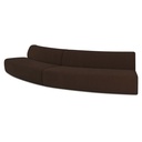 Naomi 2 Piece Convex Modular Sectional Dark Brown - 2