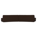 Naomi 2 Piece Convex Modular Sectional Dark Brown - 4