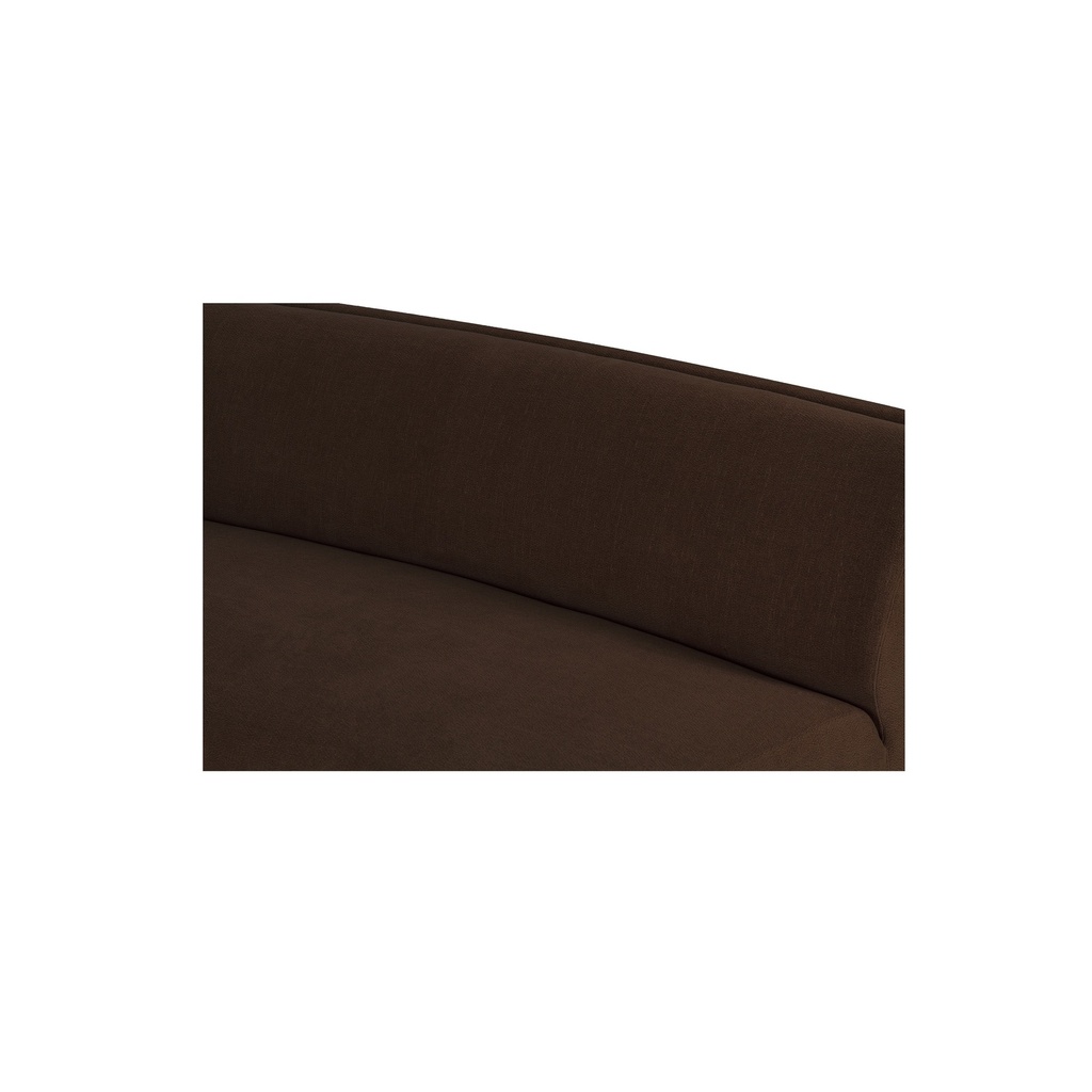 Naomi 2 Piece Convex Modular Sectional Dark Brown - 5