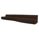 Naomi 3 Piece Wave Modular Sectional Dark Brown - 2