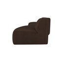 Naomi 3 Piece Wave Modular Sectional Dark Brown - 3