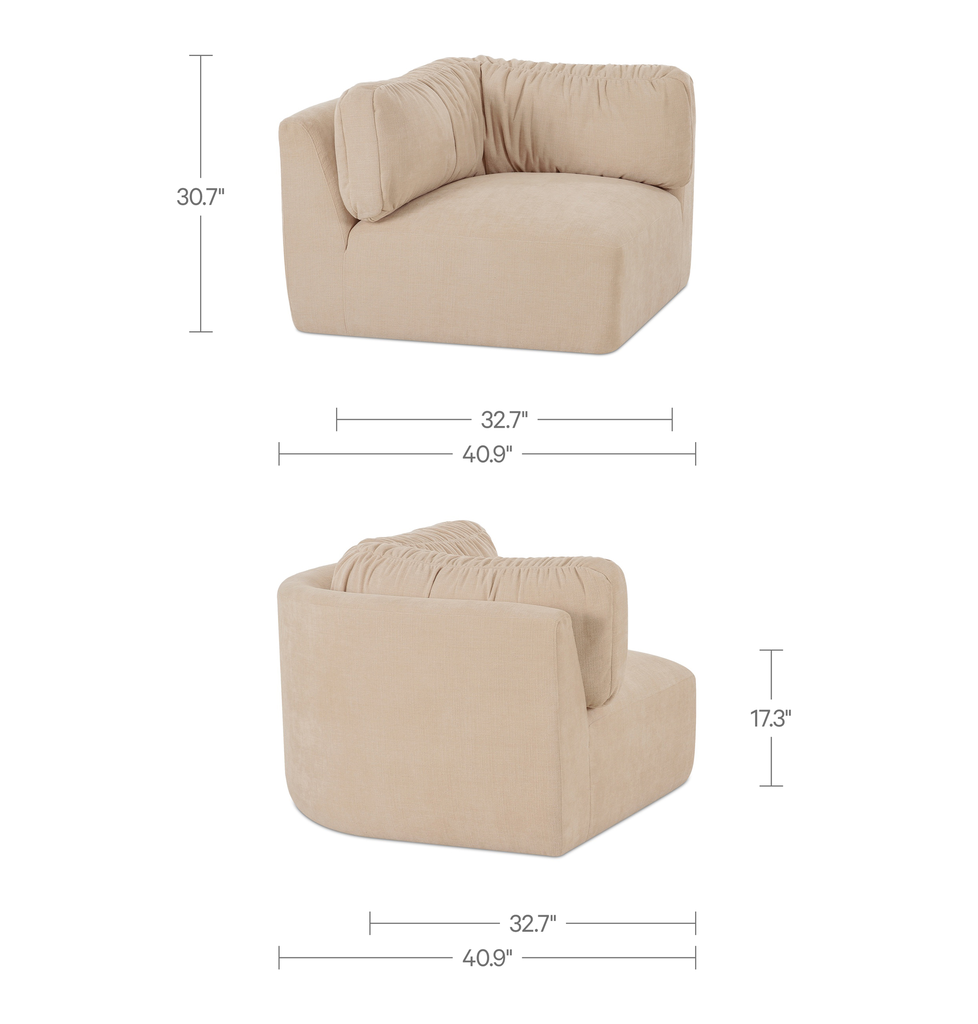 Matina Corner Chair Oatmeal - 7