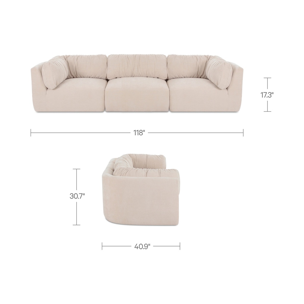 Matina Modular Sofa Oatmeal - 8
