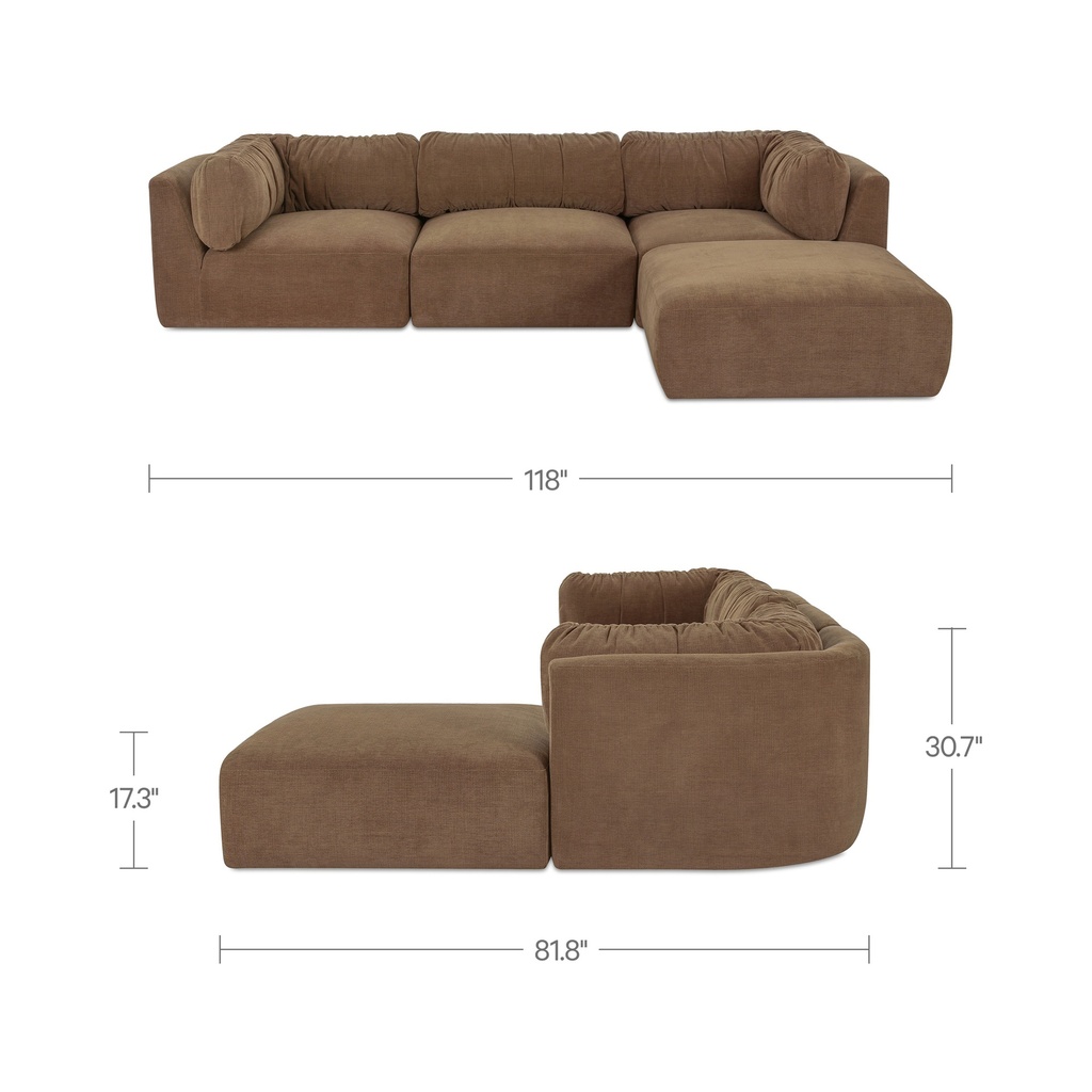 Matina Lounge Modular Sectional Taupe - 9
