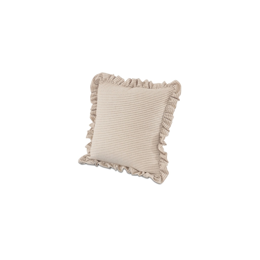 Betty 20 Inch Cushion Beige Stripe - 1