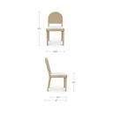 Claire Dining Chair Natural-Set of Two - 7