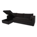 Burrow Sleeper Sectional With Storage Chaise Black Left - 2