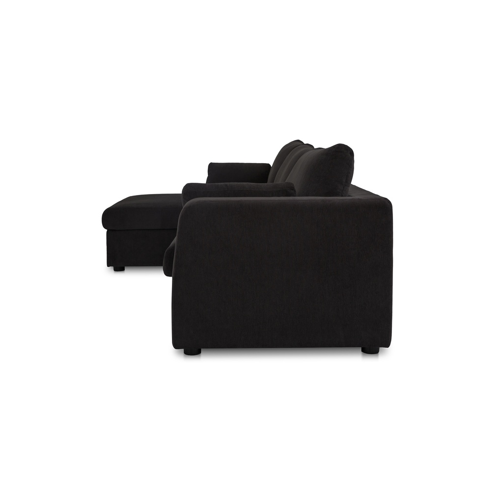 Burrow Sleeper Sectional With Storage Chaise Black Left - 3