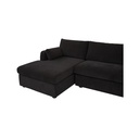 Burrow Sleeper Sectional With Storage Chaise Black Left - 5
