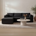 Burrow Sleeper Sectional With Storage Chaise Black Left - 7