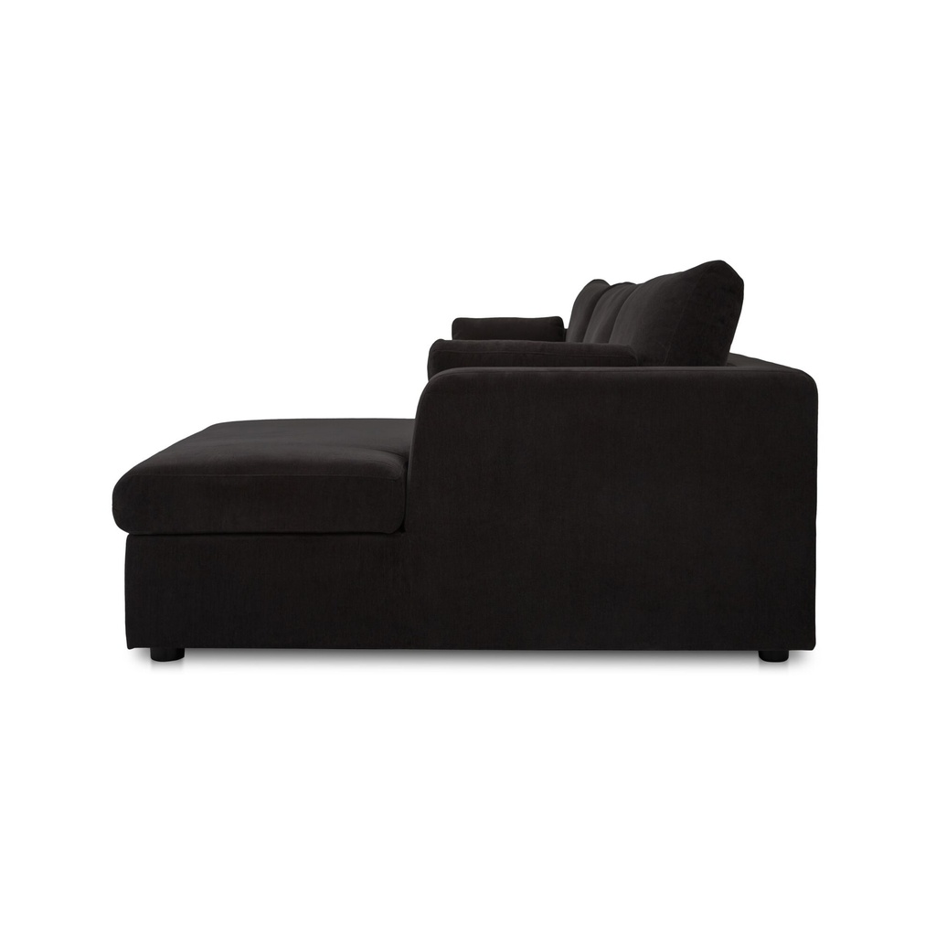 Burrow Sleeper Sectional With Storage Chaise Black Right - 3
