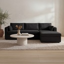 Burrow Sleeper Sectional With Storage Chaise Black Right - 7